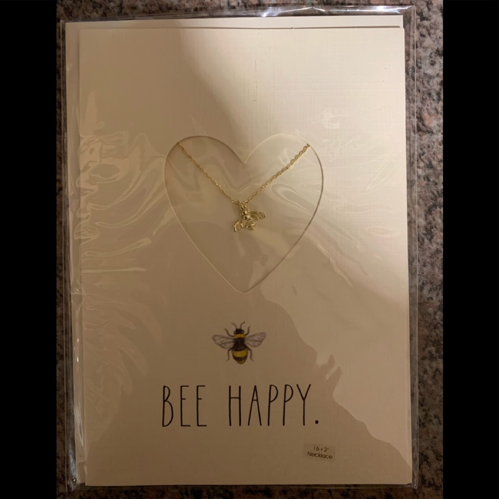 Rae Dunn Bee 🐝 Happy necklace new with tags